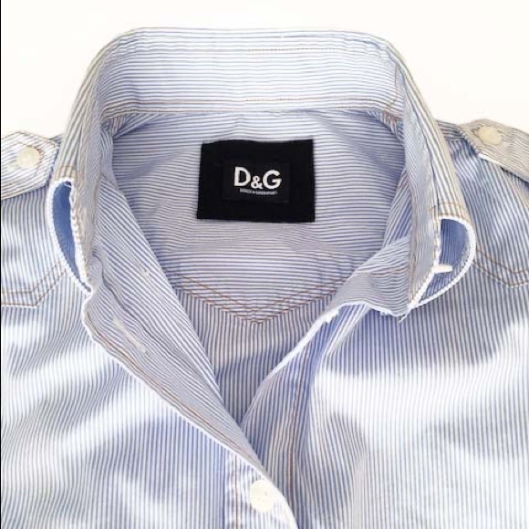 D&G Pinstripe Fitted Pocket Shirt - Picture 14 of 14